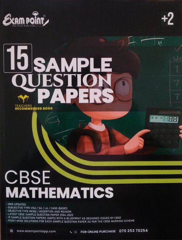 15 Sample Question Papers Exampoint Plus Two CBSE Mathematics